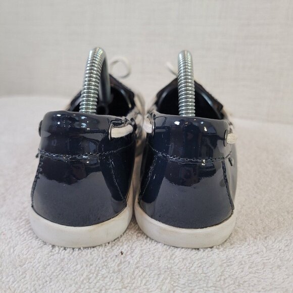 Cole Haan Boat Shoes Womens 6B Regatta Slip On W05747 Black Patent Leather - Picture 4 of 10